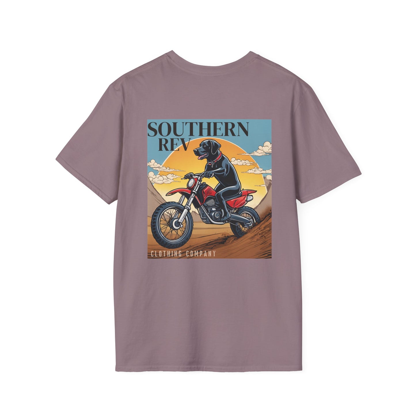 Southern Dog Riding Dirt Bike, back - paragon