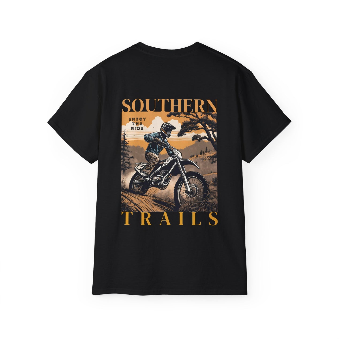 Southern trail riding moto outdoors, back_black