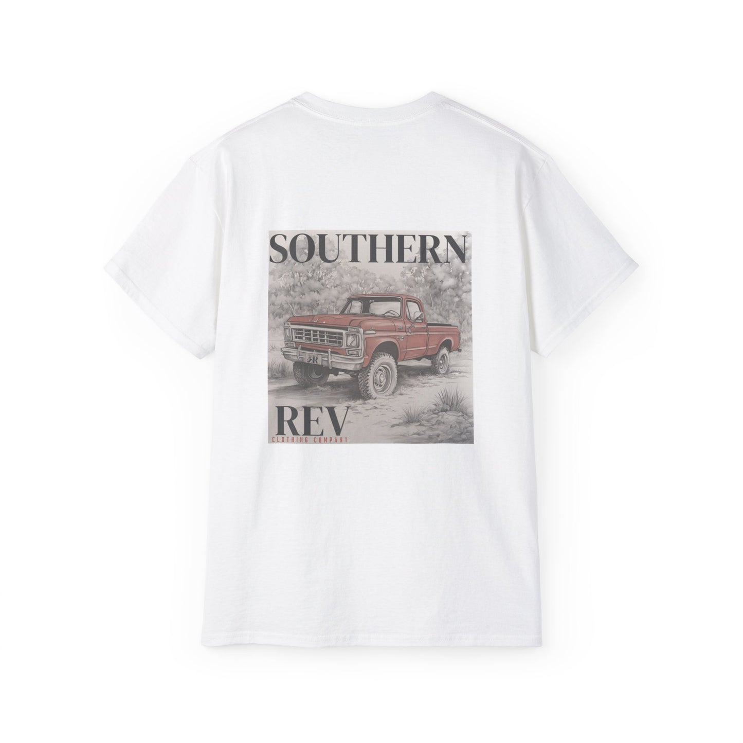 Southern Rev Red Truck, back_white