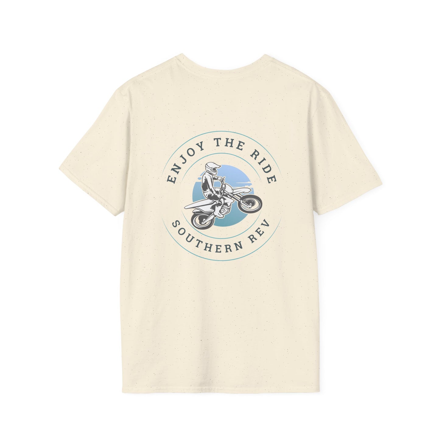 Southern style dirt bike ride shirt, back - sand