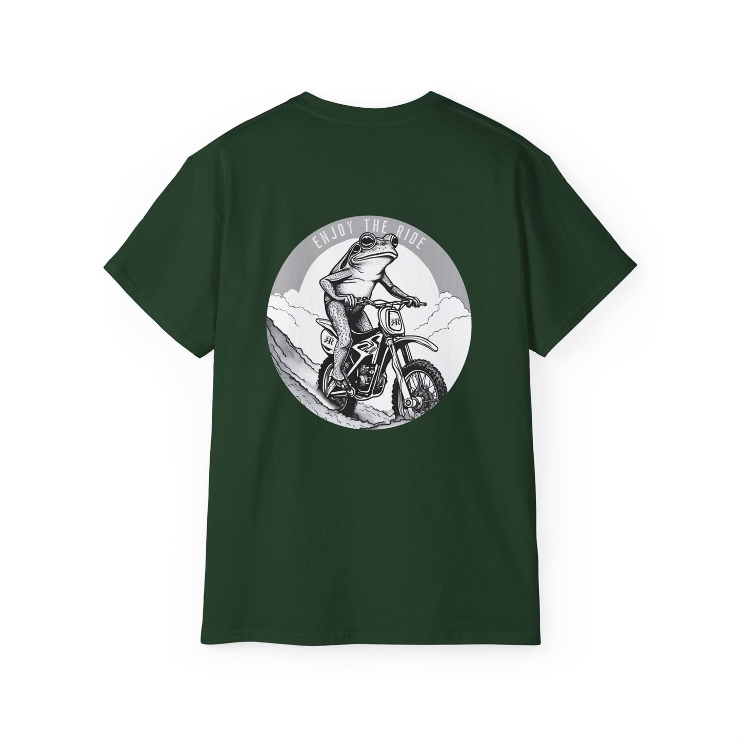 Southern frog riding dirt bike_darkgreen