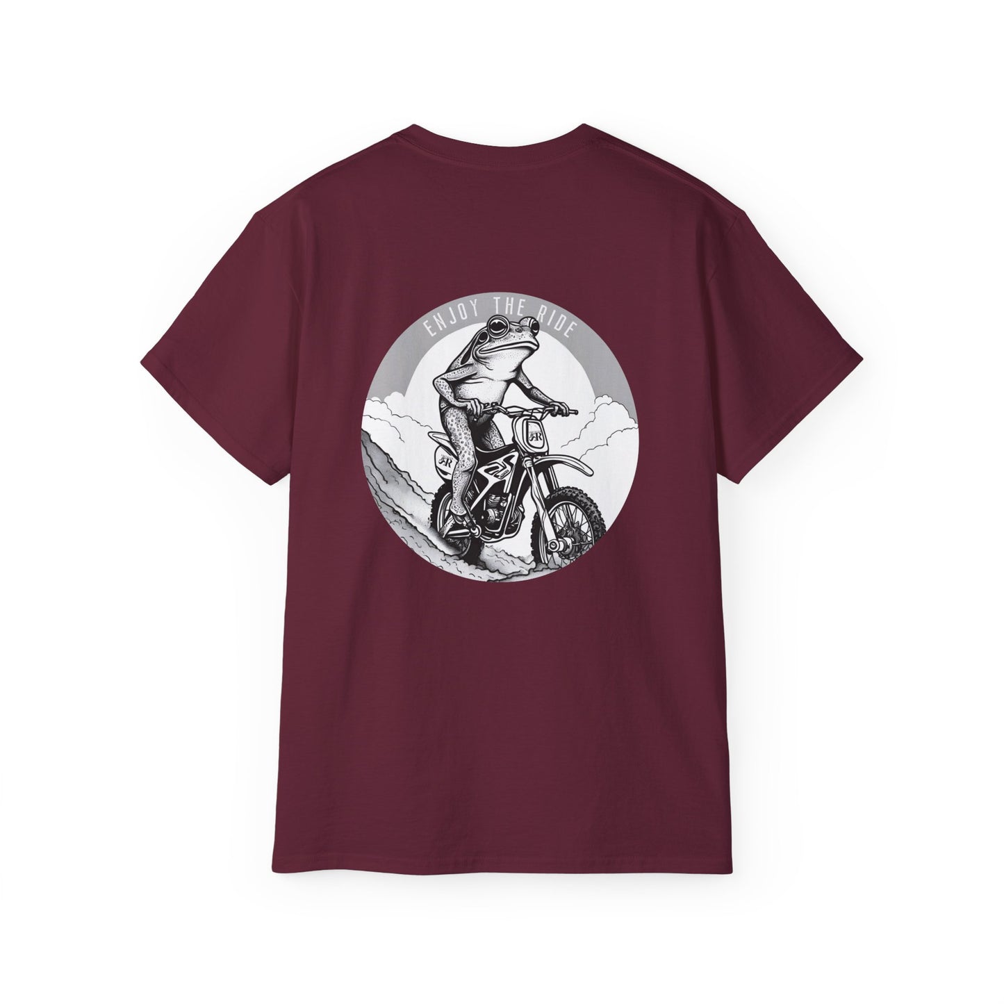 Southern frog riding dirt bike_maroon