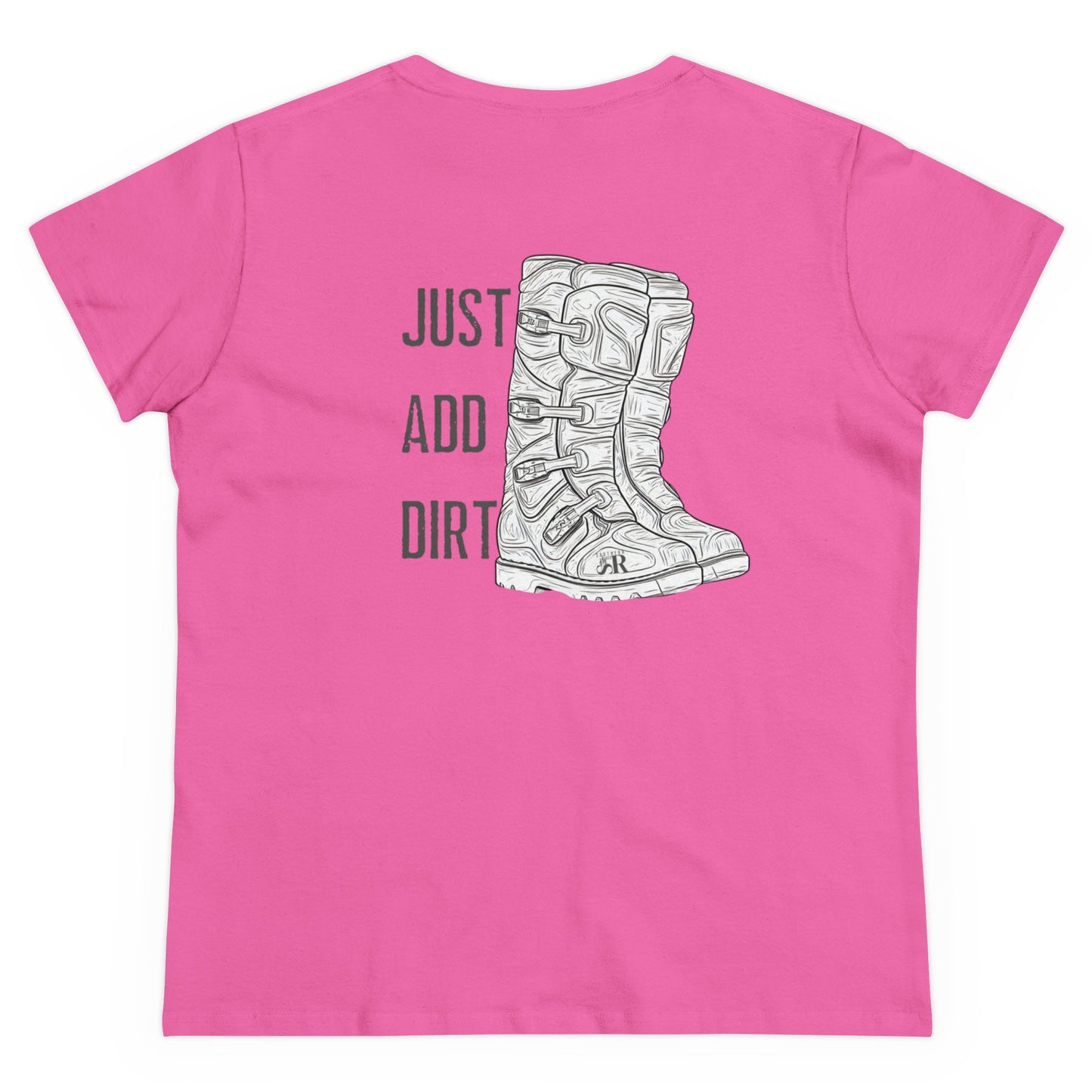 Women's fit_Just add dirt, riding, boots, back_pink