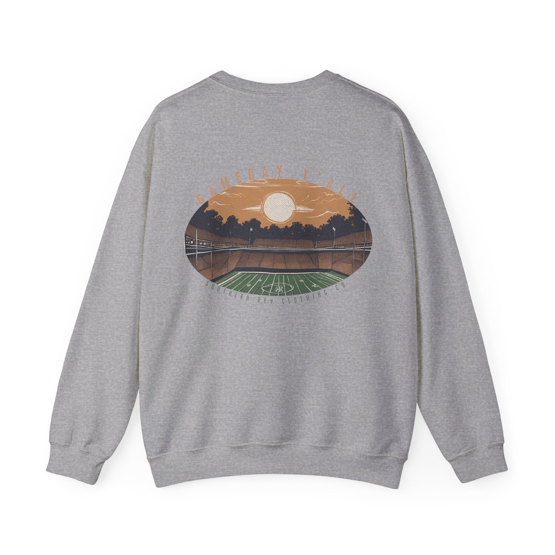 Southern sweatshirt with football gameday design_gray