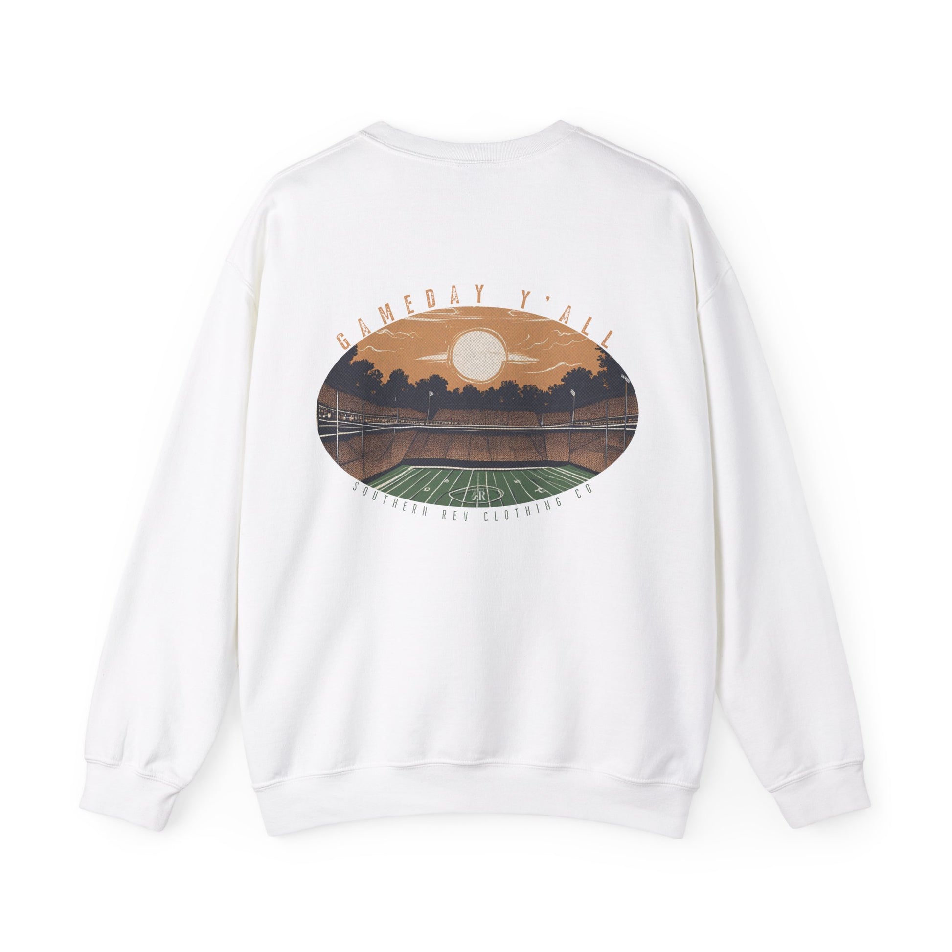 Southern sweatshirt with football gameday design_white